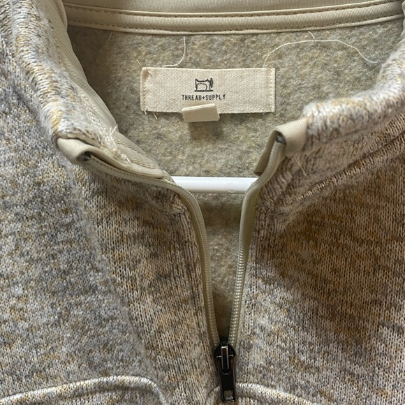 Thread and Supply Grey and Yellow Half-Zip - Picture 3 of 4